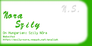 nora szily business card